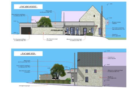 Plan de facade du funerarium