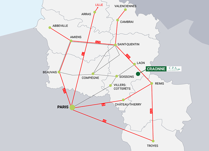 Notre site implanté dans l’Aisne (02) à Craonne est devenu un acteur majeur de la construction et tend à développer son savoir-faire au delà du département (Amiens(80), Reims(51)…)